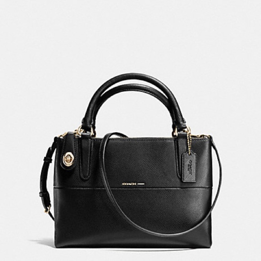 NWT COACH MINI BOROUGH BAG IN CROSSGRAIN LEATHER